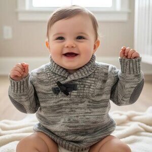 Old Navy Marled Shawl-Collar Knit Sweater Size 3-6 Months